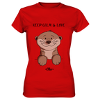 Otter "KEEP CALM" - Ladies Premium Shirt - Schweinchen's Shop - Lady-Shirts - Red / XS