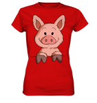 T-Shirt - Schweinchen - Ladies - Schweinchen's Shop - Lady-Shirts - Red / XS
