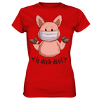 T-Shirt - "is doch doof" - Ladies - Schweinchen's Shop - Lady-Shirts - Red / XS