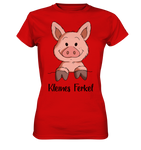 T-Shirt - "kleines Ferkel" - Ladies - Schweinchen's Shop - Lady-Shirts - Red / XS