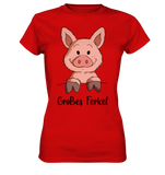 "großes Ferkel" - Ladies Premium Shirt - Schweinchen's Shop - Lady-Shirts - Red / XS