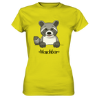 "Waschbär" - Ladies Premium Shirt - Schweinchen's Shop - Lady-Shirts - Pixel Lime / XS