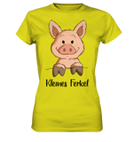 T-Shirt - "kleines Ferkel" - Ladies - Schweinchen's Shop - Lady-Shirts - Pixel Lime / XS