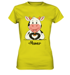 "MUMU" - Ladies Premium Shirt - Schweinchen's Shop - Lady-Shirts - Pixel Lime / XS