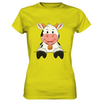 Kuh o-T. - Ladies Premium Shirt - Schweinchen's Shop - Lady-Shirts - Pixel Lime / XS