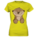 Otter T-Shirt - Ladies Premium Shirt - Schweinchen's Shop - Lady-Shirts - Pixel Lime / XS