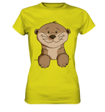 Otter T-Shirt - Ladies Premium Shirt - Schweinchen's Shop - Lady-Shirts - Pixel Lime / XS