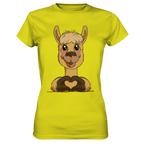 T-Shirt - "Herz" - Ladies - Schweinchen's Shop - Lady-Shirts - Pixel Lime / XS