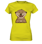 Otter Herz - Ladies Premium Shirt - Schweinchen's Shop - Lady-Shirts - Pixel Lime / XS