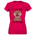 Otter - "Love You Like No Otter" - Ladies Premium Shirt - Schweinchen's Shop - Lady-Shirts - Sorbet / XS