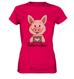 "Herz Schweinchen" - Ladies Premium Shirt - Schweinchen's Shop - Lady-Shirts - Sorbet / XS