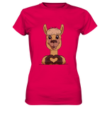Herz Alpaka o.T. - Ladies Premium Shirt - Schweinchen's Shop - Lady-Shirts - Sorbet / XS