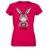 "Herz Esel" - Ladies Premium Shirt - Schweinchen's Shop - Lady-Shirts - Sorbet / XS