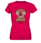 "Herz Otter" - Ladies Premium Shirt - Schweinchen's Shop - Lady-Shirts - Sorbet / XS