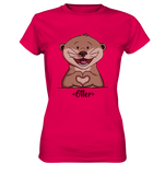 "Herz Otter" - Ladies Premium Shirt - Schweinchen's Shop - Lady-Shirts - Sorbet / XS