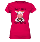 Kuh "I Love Muuh so much" - Ladies Premium Shirt - Schweinchen's Shop - Lady-Shirts - Sorbet / XS