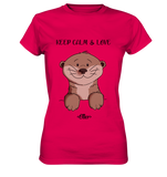 Otter "KEEP CALM" - Ladies Premium Shirt - Schweinchen's Shop - Lady-Shirts - Sorbet / XS