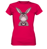 Esel "Herz" o.T. - Ladies Premium Shirt - Schweinchen's Shop - Lady-Shirts - Sorbet / XS