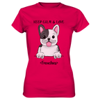 "Keep Calm Frenchie" - Ladies Premium Shirt - Schweinchen's Shop - Lady-Shirts - Sorbet / XS