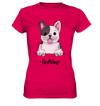 "Bulldog" - Ladies Premium Shirt - Schweinchen's Shop - Lady-Shirts - Sorbet / XS