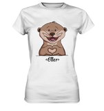 "Herz Otter" - Ladies Premium Shirt - Schweinchen's Shop - Lady-Shirts - White / XS