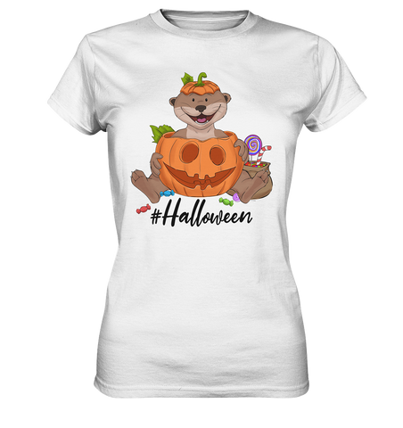 T-Shirt - "Halloween" - Ladies - Schweinchen's Shop - Lady-Shirts - White / XS