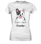 "Frenchie" - Ladies Premium Shirt - Schweinchen's Shop - Lady-Shirts - White / XS