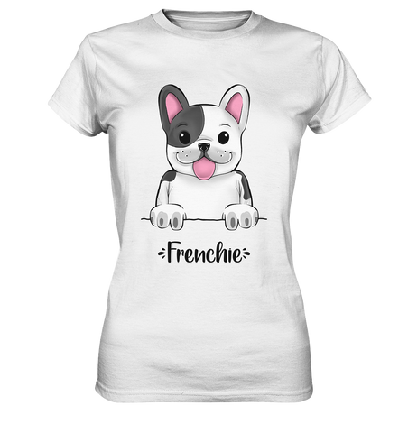 "Frenchie" - Ladies Premium Shirt - Schweinchen's Shop - Lady-Shirts - White / XS