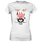 T-Shirt - "Kuh Herz" - Ladies - Schweinchen's Shop - Lady-Shirts - White / XS