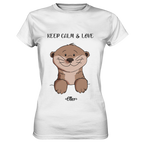 Otter "KEEP CALM" - Ladies Premium Shirt - Schweinchen's Shop - Lady-Shirts - White / XS