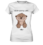 Otter "KEEP CALM" - Ladies Premium Shirt - Schweinchen's Shop - Lady-Shirts - White / XS