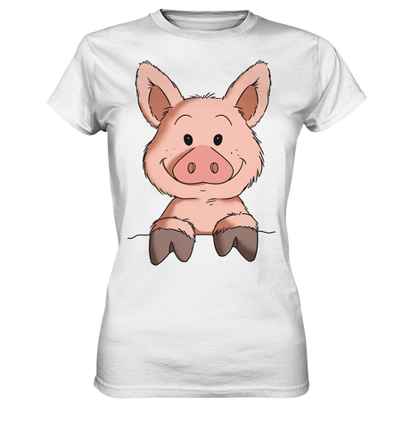 T-Shirt - Schweinchen - Ladies - Schweinchen's Shop - Lady-Shirts - White / XS