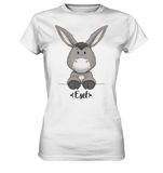"Esel" - Esel - Ladies Premium Shirt - Schweinchen's Shop - Lady-Shirts - White / XS