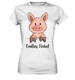 "großes Ferkel" - Ladies Premium Shirt - Schweinchen's Shop - Lady-Shirts - White / XS