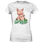 T-Shirt - "DickPig" - Vegan Edition - Ladies - Schweinchen's Shop - Lady-Shirts - White / XS
