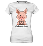 "Herz Schweinchen" - Ladies Premium Shirt - Schweinchen's Shop - Lady-Shirts - White / XS