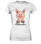 "Schweinchen" - Ladies Premium Shirt - Schweinchen's Shop - Lady-Shirts - White / XS