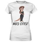 T-Shirt - Premium - "Mrs Otter" - Schweinchen's Shop - Lady-Shirts - White / XS