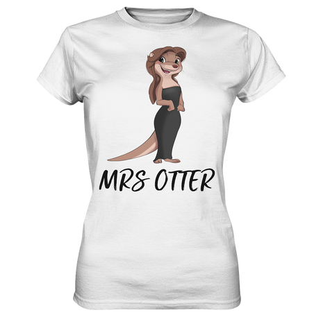 T-Shirt - Premium - "Mrs Otter" - Schweinchen's Shop - Lady-Shirts - White / XS