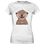 Otter Herz - Ladies Premium Shirt - Schweinchen's Shop - Lady-Shirts - White / XS