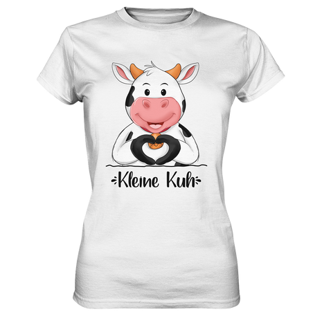 T-Shirt - "Kleine Kuh" - Ladies - Schweinchen's Shop - Lady-Shirts - White / XS