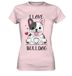 "I Love Bulldogs" - Ladies Premium Shirt - Schweinchen's Shop - Lady-Shirts - Orchid Pink / XS