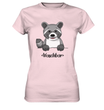 "Waschbär" - Ladies Premium Shirt - Schweinchen's Shop - Lady-Shirts - Orchid Pink / XS