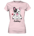 "Bulldog Herz" - Ladies Premium Shirt - Schweinchen's Shop - Lady-Shirts - Orchid Pink / XS