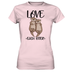 T-Shirt - "LOVE EACH OTTER" - Ladies - Schweinchen's Shop - Lady-Shirts - Orchid Pink / XS