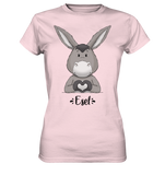 "Herz Esel" - Ladies Premium Shirt - Schweinchen's Shop - Lady-Shirts - Orchid Pink / XS