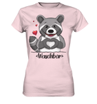 "Herz Waschbär" - Ladies Premium Shirt - Schweinchen's Shop - Lady-Shirts - Orchid Pink / XS