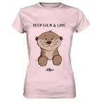 Otter "KEEP CALM" - Ladies Premium Shirt - Schweinchen's Shop - Lady-Shirts - Orchid Pink / XS