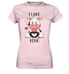 T-Shirt - "I LOVE KÜHE" - Ladies - Schweinchen's Shop - Lady-Shirts - Orchid Pink / XS