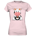Herz Kuh o.T. - Ladies Premium Shirt - Schweinchen's Shop - Lady-Shirts - Orchid Pink / XS